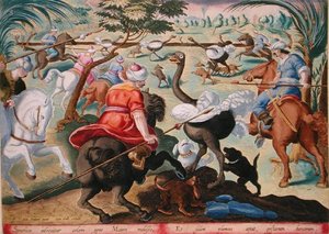 Moors on Horseback Hunting Ostriches, tablica 62 z 