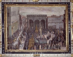 Święto pochlebstw we Florencji autorstwa Jan van der Straet