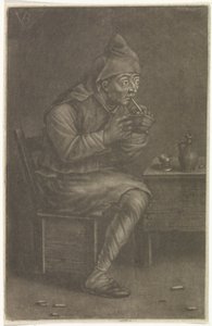 Mężczyzna zapala fajkę