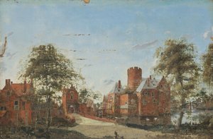 Zamek Loenersloot na Angstel autorstwa Jan van der Heyden (manner of)