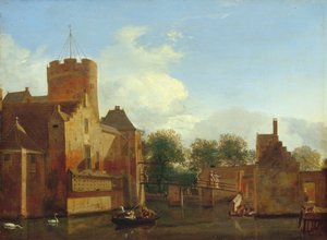 Zamek Loenerslot w Holandii autorstwa Jan van der Heyden