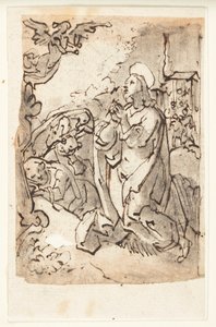 Agonia w ogrodzie autorstwa Jan van der Straet, called Stradanus