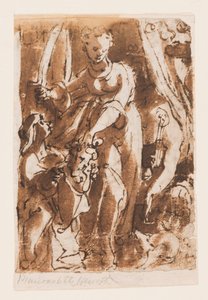 Recto: Judyta z głową Holofernesa; Werset: Pieta autorstwa Jan van der Straet, called Stradanus