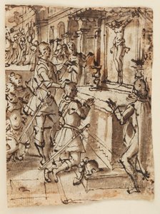 Św. Giovanni Gualberto i Cudowny Krucyfiks autorstwa Jan van der Straet, called Stradanus