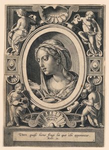 Temperance, płyta 7 "VII Virtutim...Imagines" autorstwa Jan van der Straet, called Stradanus