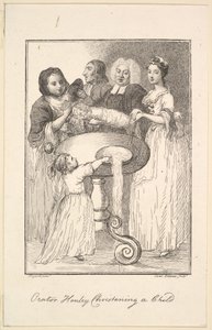 Orator Henley chrzci dziecko, 1794. autorstwa Jane Ireland