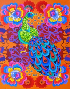 Paw z kwiatami, 2015, autorstwa Jane Tattersfield