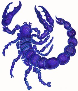 Scorpio, 1996 (atrament i gwasz) autorstwa Jane Tattersfield