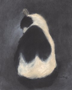 Thomas bierze kąpiel, ok. 2018 (pastel i węgiel na papierze) autorstwa Janel Bragg