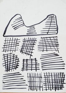 Rysunek, 2015 (tusz na papierze) autorstwa Janet McKenzie