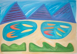 Landscape Within, 2015 (akwarela i gwasz na papierze)