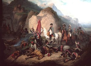 Napoleon w wąwozie Somosierry autorstwa January Suchodolski