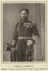 Admirał Yamamoto, minister marynarki i promotor ekspansji japońskiej marynarki wojennej autorstwa Japanese Photographer