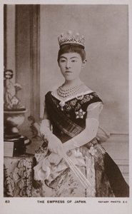 Cesarzowa Shoken, żona cesarza Japonii Meiji (zdjęcie czarno-białe)