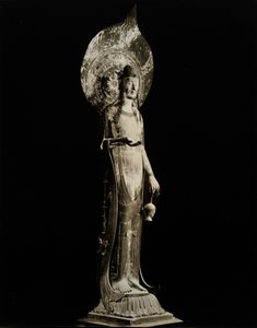 Kudara Kannon, from the 7th century, Asuka Period, Horyuji Temple, Japan, 1950