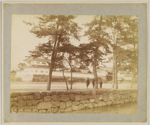 Zamek Nijō, Kioto, Japonia (czarno-białe zdjęcie) autorstwa Japanese Photographer
