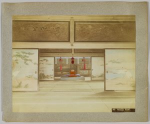 Pokój Księcia, Japonia (ręcznie kolorowane czarno-białe zdjęcie) autorstwa Japanese Photographer
