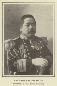 Kontradmirał Sakamoto, prezes Akademii Marynarki Wojennej autorstwa Japanese Photographer