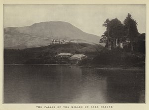 Pałac Mikado nad jeziorem Hakone autorstwa Japanese Photographer