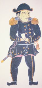 Commodore Perry w Japonii - impresja japońskiego artysty autorstwa Japanese School