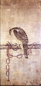 Sokół. XV-wieczne japońskie dzieło Daysena. Genua, Muzeum Chiossone. autorstwa Japanese School