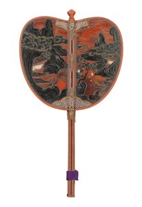 Gunbai, wachlarz wojenny, okres Edo (matka perłowa na czerwonym lakierze) autorstwa Japanese School