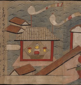Pawilon japoński, ilustracja z „Taishokkan” (tusz i kolor na papierze) autorstwa Japanese School