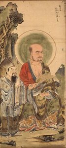 Juroku Rakan, mędrzec buddyjski, szkoła Tosa autorstwa Japanese School