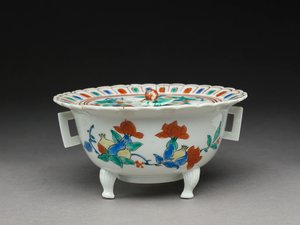 Miska Koro z płaską pokrywką, wyroby powiązane z Kakiemon autorstwa Japanese School