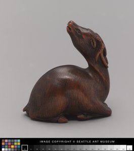 Netsuke wzorowany na jeleniu, połowa XIX wieku (Ivory) autorstwa Japanese School