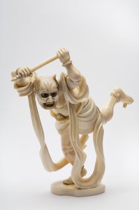 Okimino w kształcie demona trzymającego kij autorstwa Japanese School