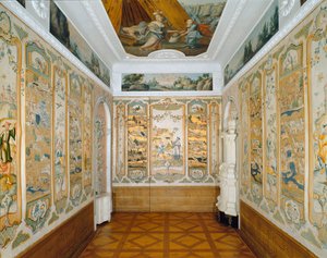 Osakazu Byobu - Japoński ośmiopanelowy składany ekran (obraz) autorstwa Japanese School