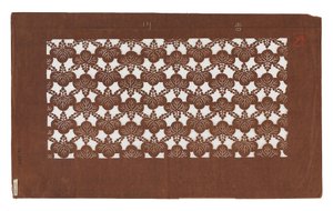 Wzornik papierowy (katagami), koniec XIX wieku (papier z kory morwy poddany obróbce persimmon sok) autorstwa Japanese School