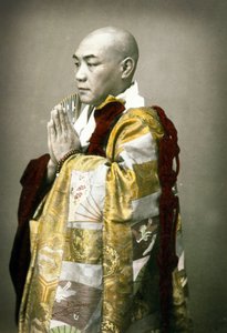Portret księdza Shinto, ok.1880 autorstwa Japanese School
