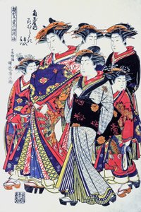 Wysokiej jakości Japonki, koniec XIX wieku (druk) autorstwa Japanese School