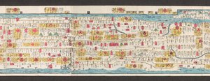 Fragment mapy dróg w Japonii.  Dai Nihon koku junro meiki daisei. ["Przejrzysta i szczegółowa mapa głównych dróg Japonii"]  1850 autorstwa Japanese School