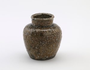 Mały słoik do herbaty do użytku komercyjnego, Shigaraki, prefektura Shiga, era Meiji (ceramika)