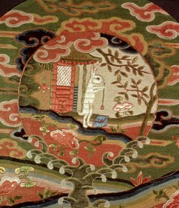 Żółw i zając, okres Edo (1600-1868) (jedwabny haft) (detal) autorstwa Japanese School
