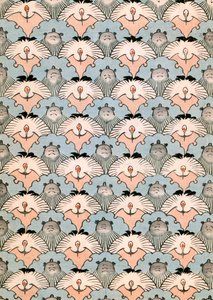 Woodblock Print Ibis i nietoperze