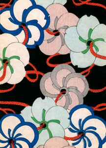 kolorowy drzeworyt z nadrukiem Camellia Ornaments autorstwa Japanese School