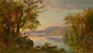 Rzut oka na jezioro Greenwood autorstwa Jasper Francis Cropsey