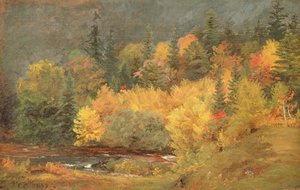 Jesień nad potokiem, 1855 autorstwa Jasper Francis Cropsey