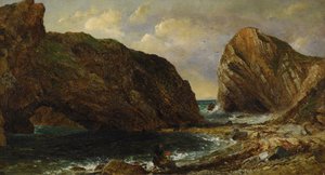 Nad morzem, Lulworth autorstwa Jasper Francis Cropsey