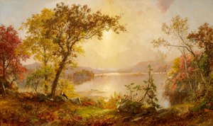 Jezioro Greenwood, jesień nad rzeką Hudson autorstwa Jasper Francis Cropsey