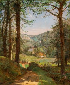 Luccombe Chine, Isle of Wight 1861 (olej na płótnie)