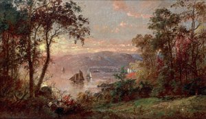 Żegluga (The Hudson at Tappan Zee) 1883 (olej na płótnie) autorstwa Jasper Francis Cropsey