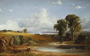 Letnie popołudnie nad rzeką Hudson, 1852 autorstwa Jasper Francis Cropsey