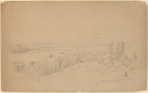 Rzeka Hudson w Hastings autorstwa Jasper Francis Cropsey