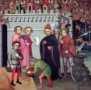 Rozmnożenie pszenicy z ołtarza św. Mikołaja z Bari autorstwa Jaume Cabrera