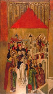 Objawienie św. Michała w Chateau Saint Ange autorstwa Jaume Huguet